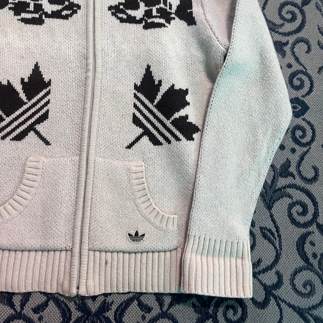 100 아디다스 캐나다 코위찬 니트집업/W2707 상품이미지2