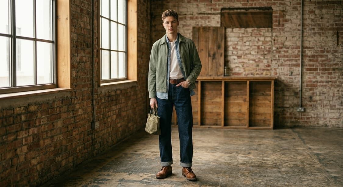 XL 리바이스 Type2 빈티지 코듀로이 지퍼 자켓 연올리브 상품이미지1