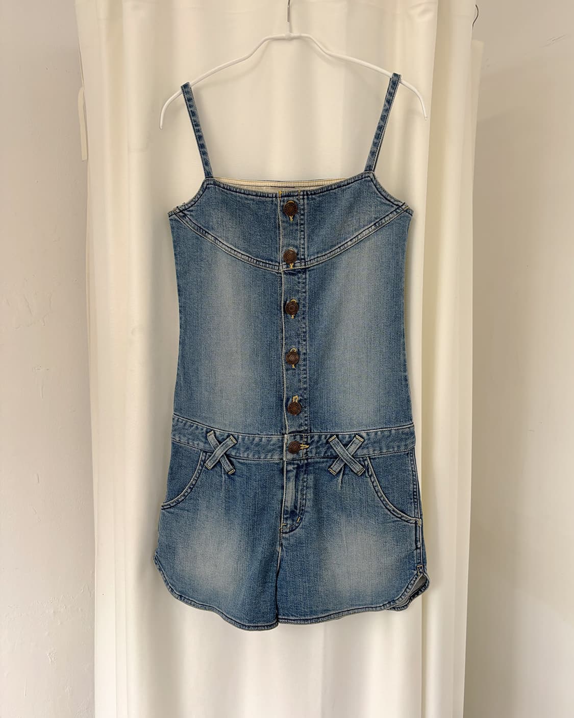 x-Girl bustier denim short overalls 상품이미지1