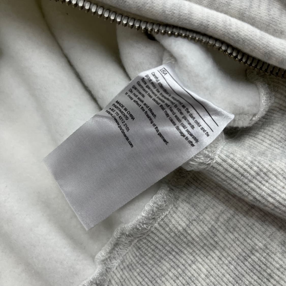 파르티멘토 백멜란지 크롭 투웨이 후드집업 상품이미지6