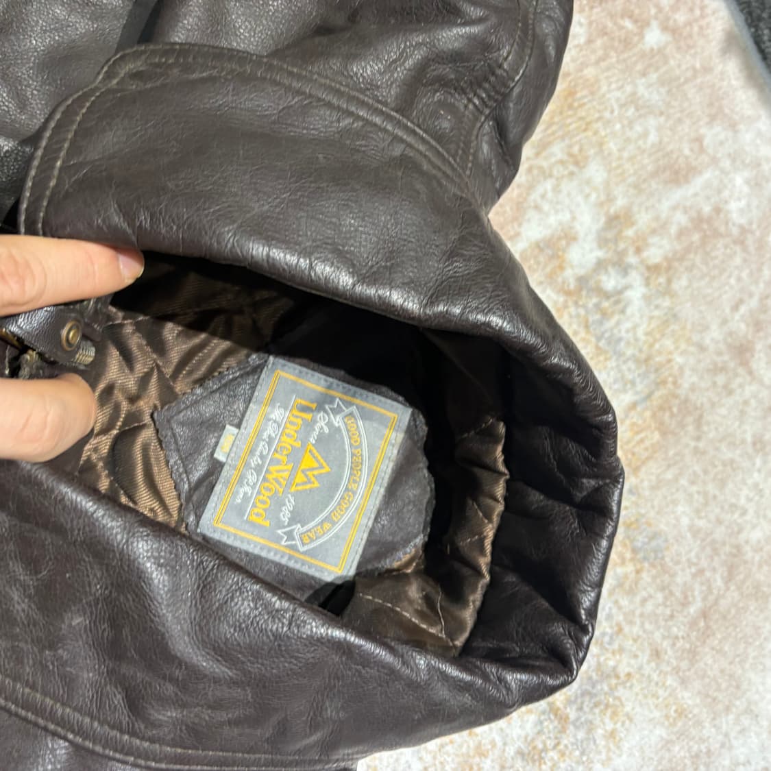 빈티지 소가죽 레더 봄버 자켓 상품이미지10