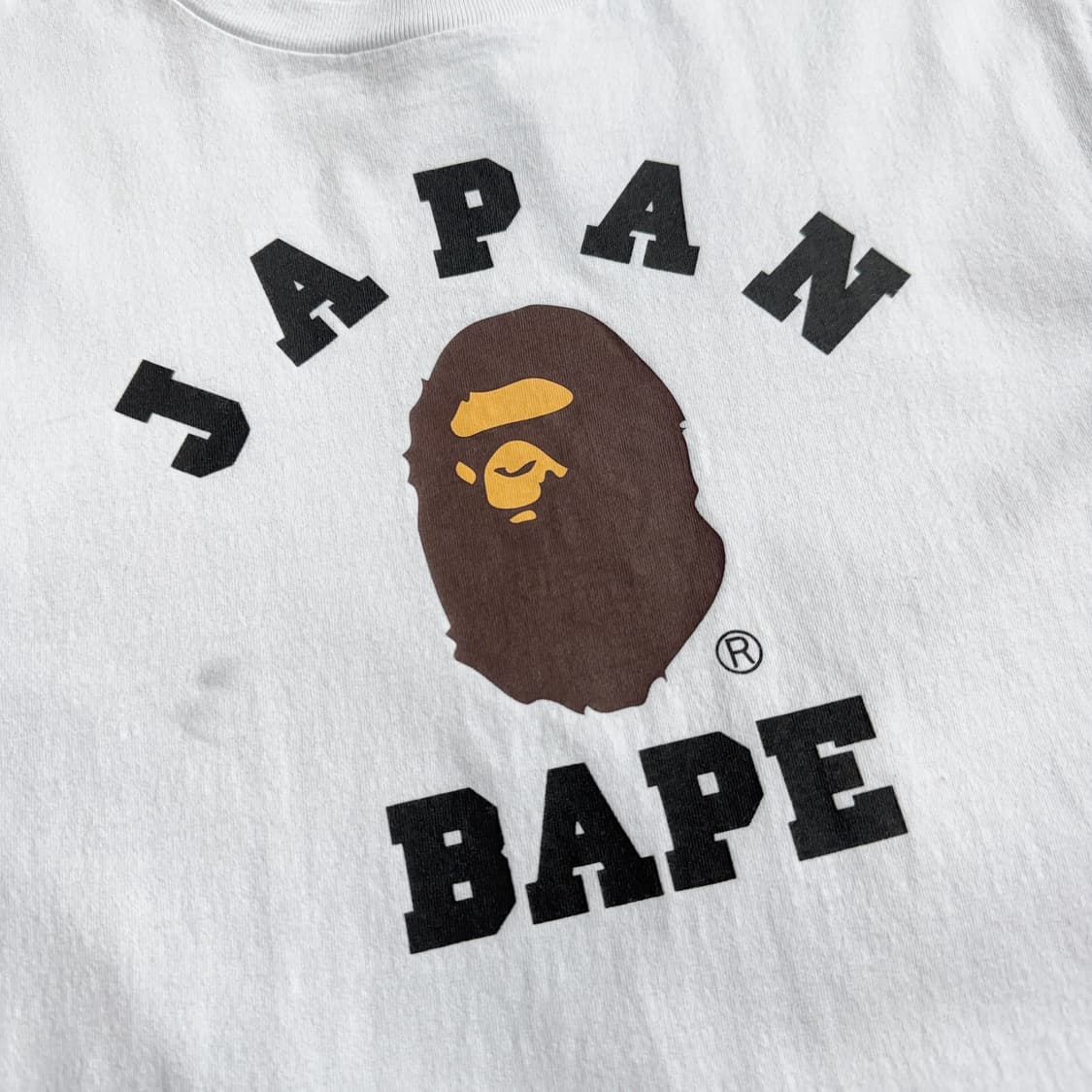 베이프 제팬 컬리지 시티 빅사루 반팔 티셔츠 화이트 상품이미지3