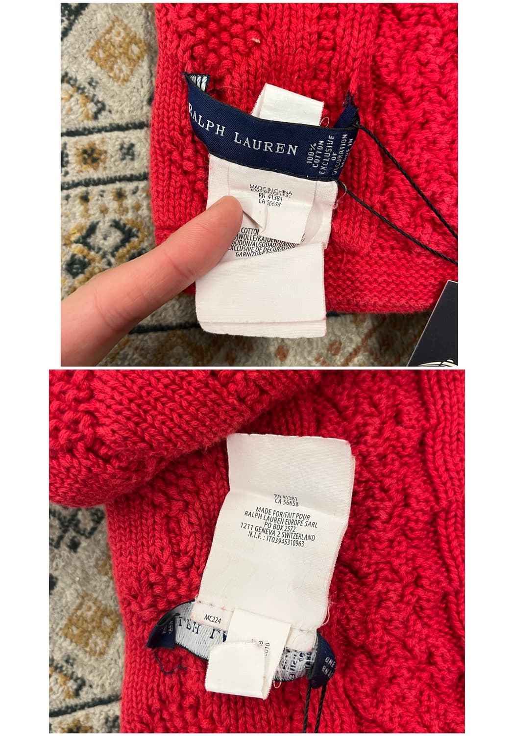 폴로 랄프로렌 머플러 레드 #csz3035 상품이미지2