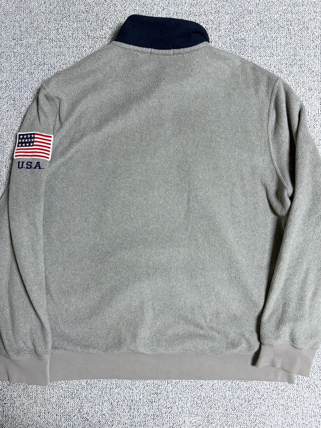 폴로 랄프로렌 빅로고 성조기 반집업 후리스 상품이미지4