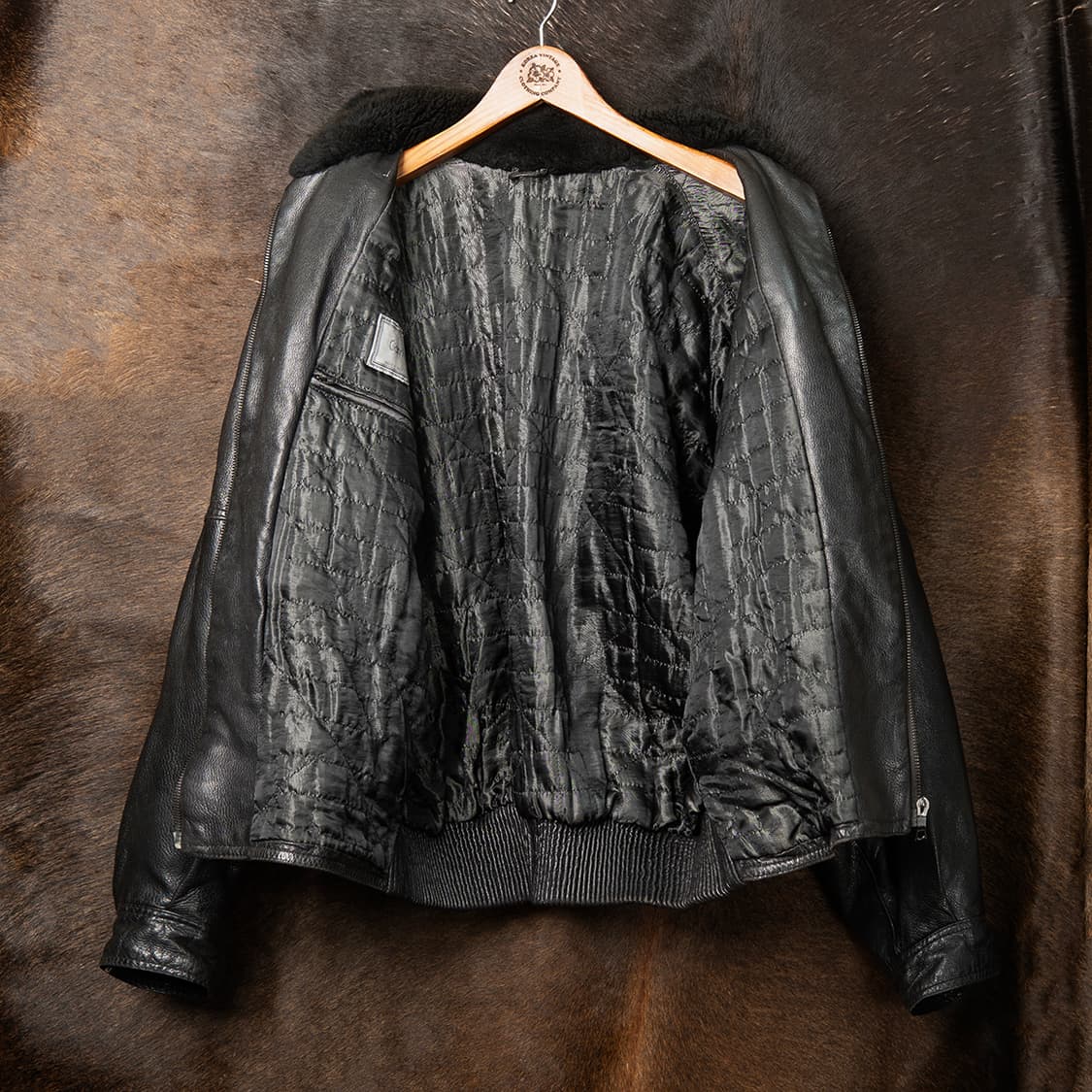 [115] 90s VERSACE 베르사체 레더 에비에이터 자켓  상품이미지8
