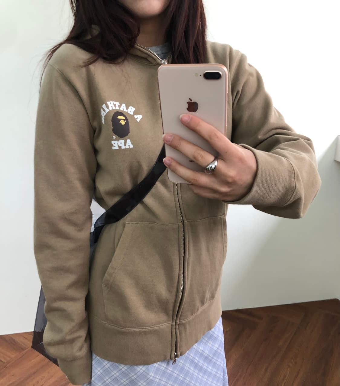 베이프 원포인트 투웨이 후드집업 상품이미지1