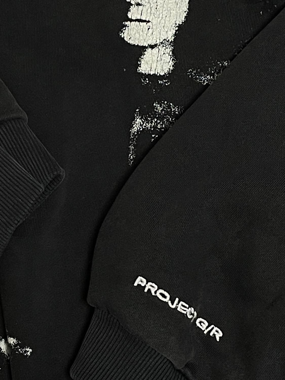 PROJECT GR 프로젝트지알 마인드+슬러터 빈티지 워시드 후디 블랙 상품이미지4