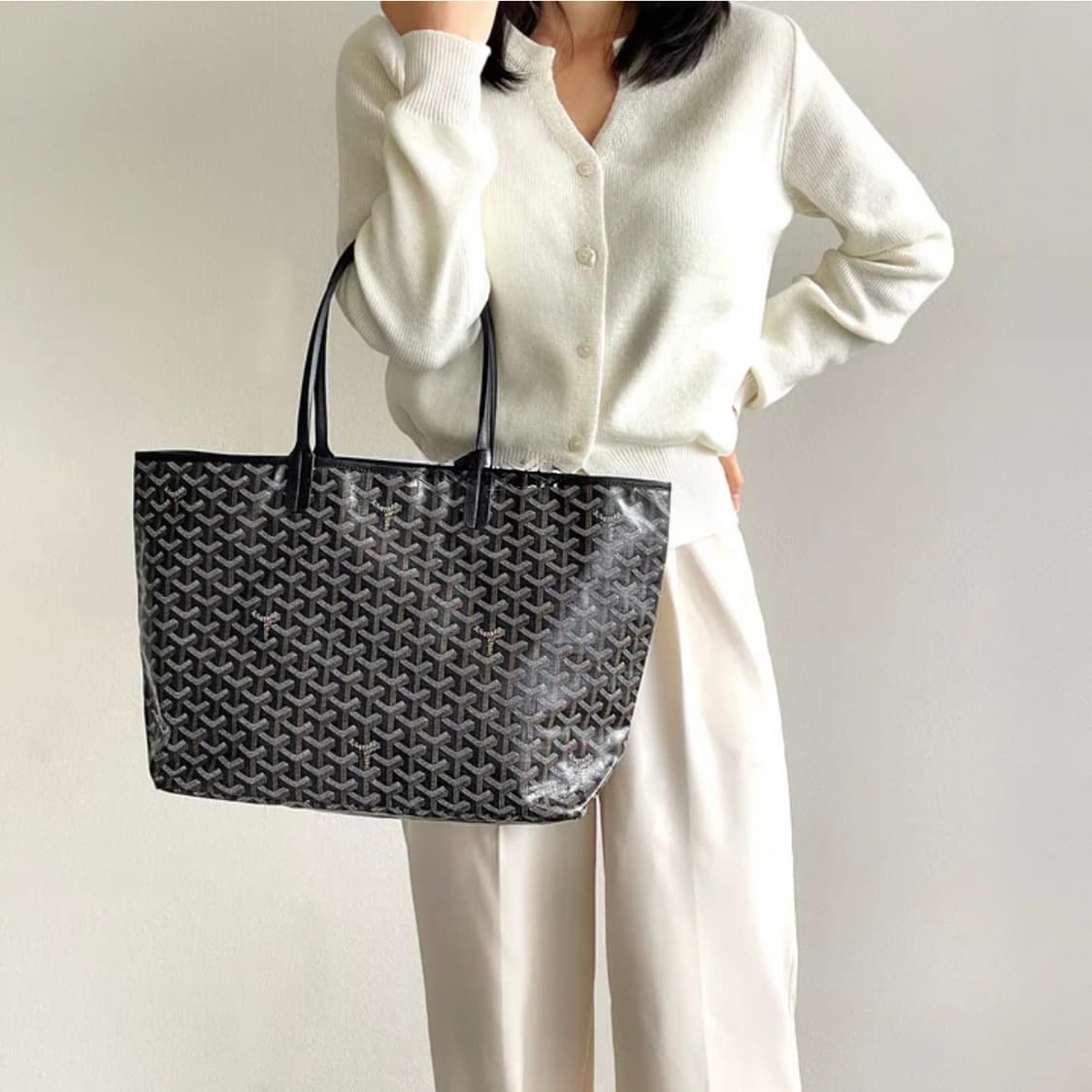 [미사용/선물가능] 고야드 GM 생루이백 숄더백 토트백 블랙 상품이미지9