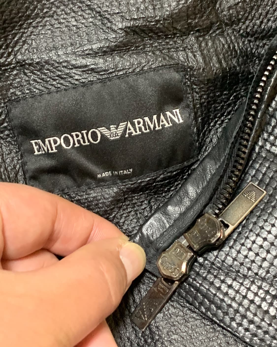 엠포리오 아르마니 카페레이서 퍼포레이티드 재킷(레더)50 사이즈 상품이미지8