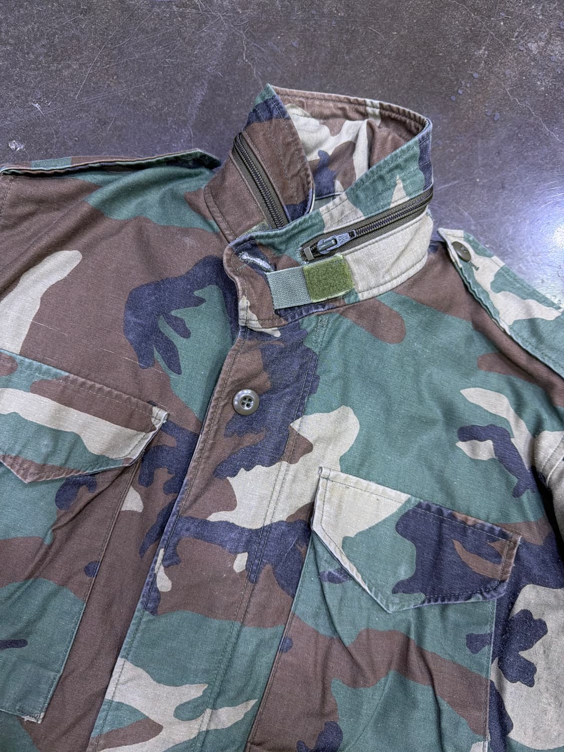 오리지널 M65 우드랜드 밀리터리 카모 필드자켓 야상 S 레귤러 상품이미지3