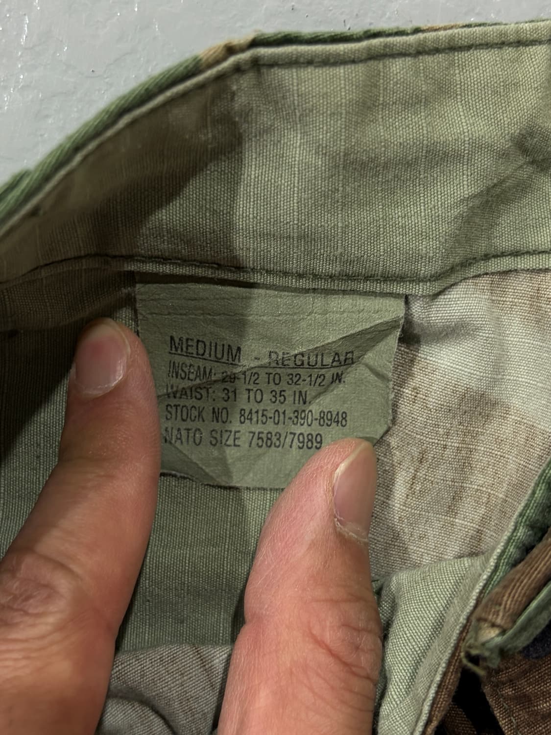 밀리터리 빈티지 우드랜드 카모 BDU 카고 팬츠 상품이미지4