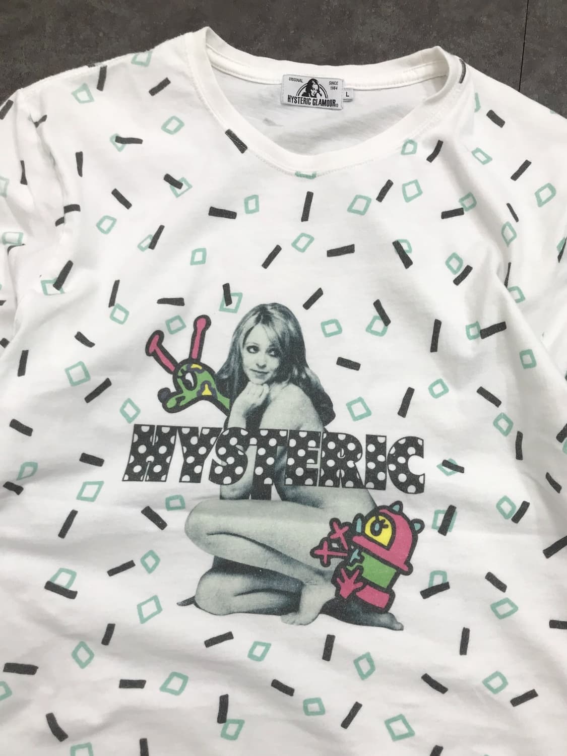 🧩 히스테릭글래머 도트로고 & 민트 패턴 반팔 티셔츠 🧩 상품이미지8