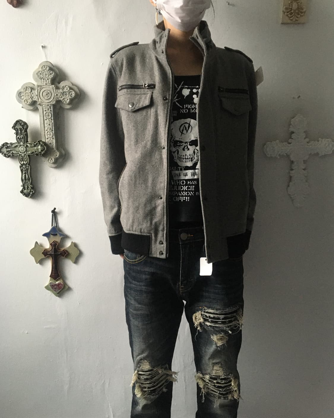 High neck woolen jacket 상품이미지6