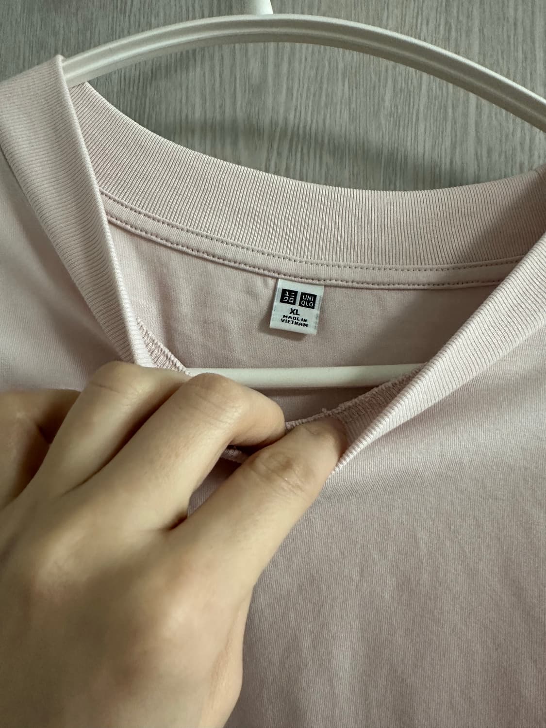 유니클로 에어리즘 티 XL (핑크, 옐로우, 그레이) 상품이미지3