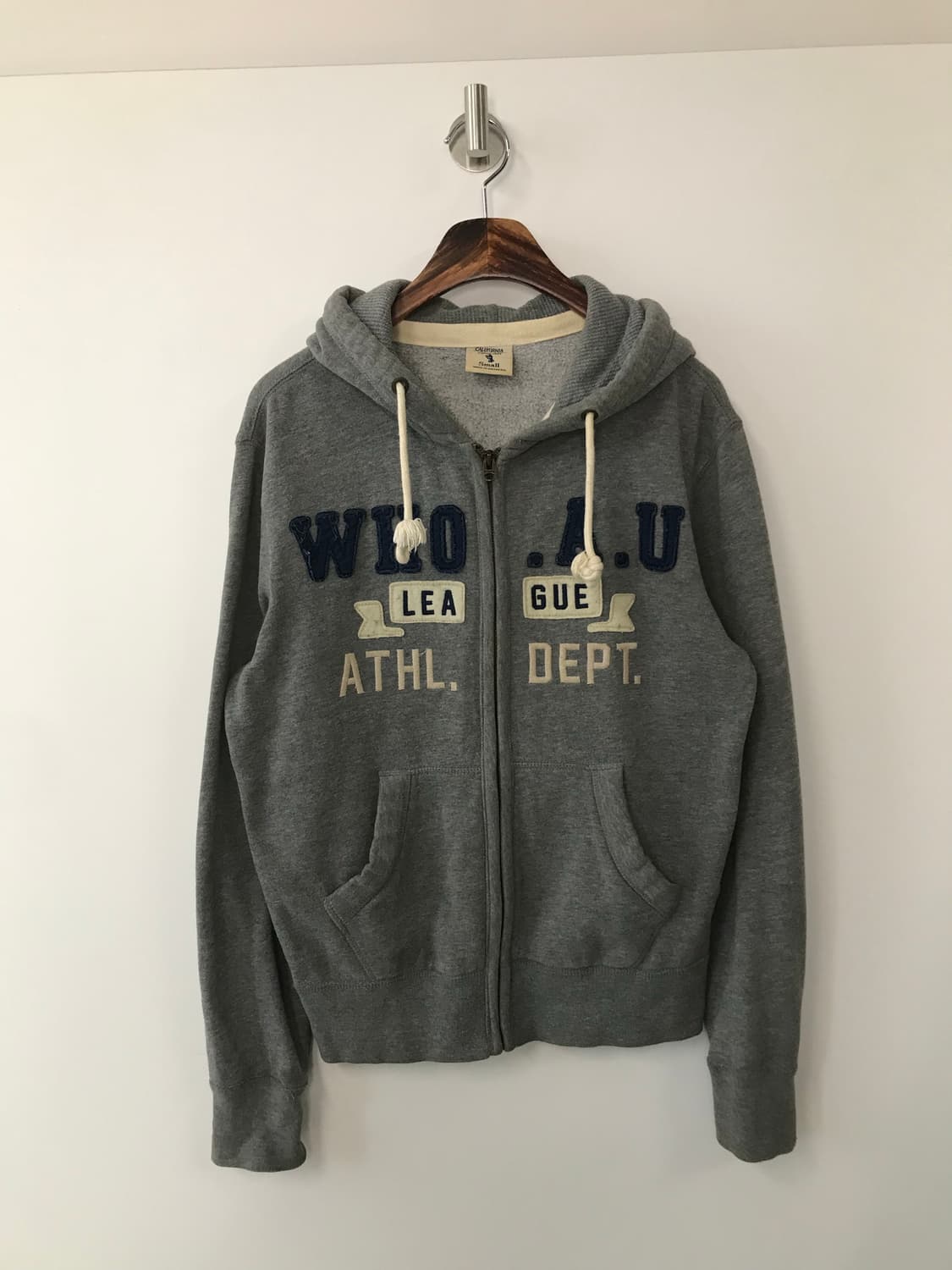 후아유 y2k 와투케 그레이 후드집업 상품이미지2