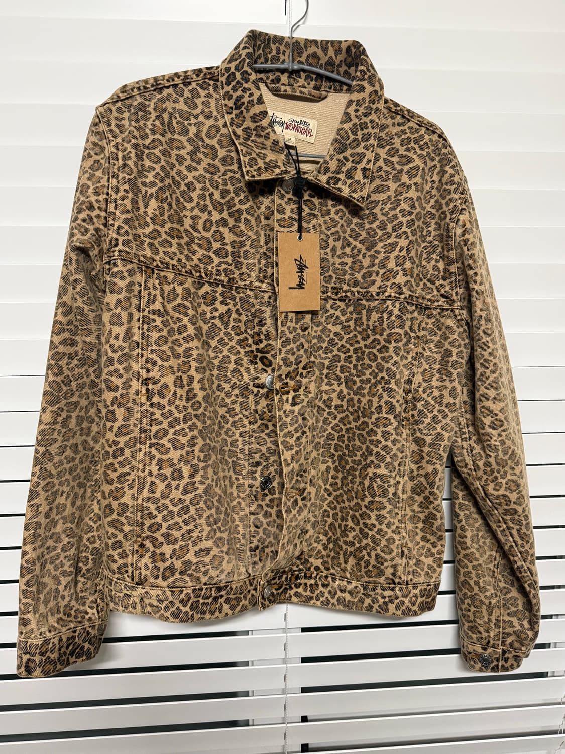 [M] 스투시 레오파드 데님 트러커 자켓 상품이미지1