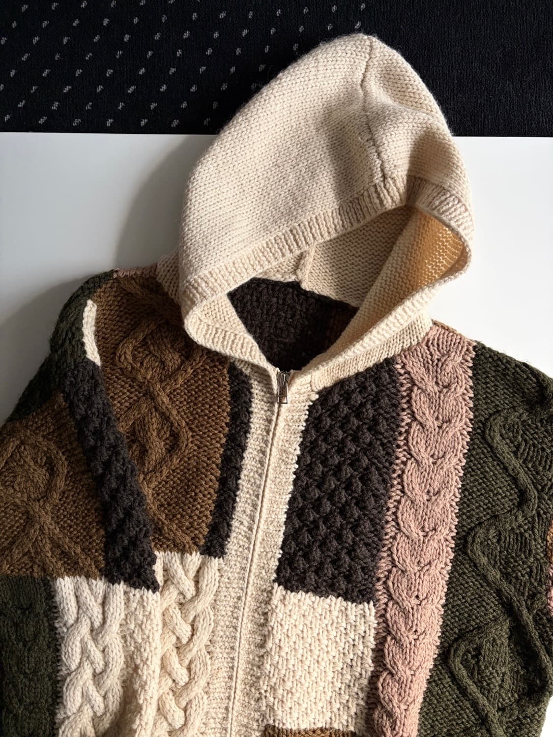 patchwork hooded zip-up 상품이미지7