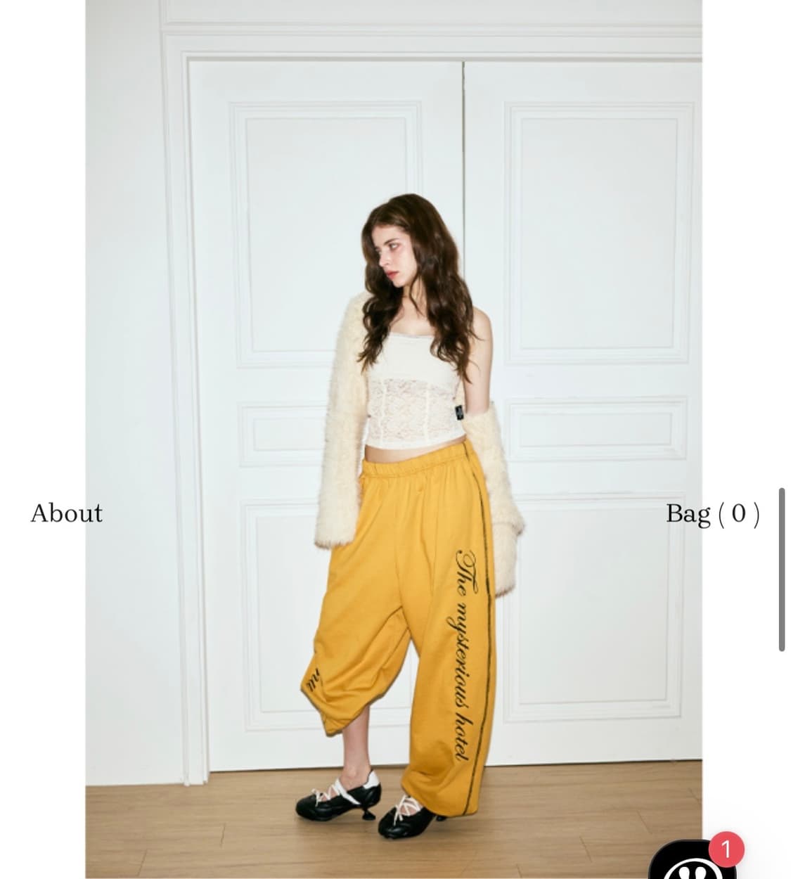 미스테리어스호텔 걸스스웻팬츠 옐로 상품이미지1