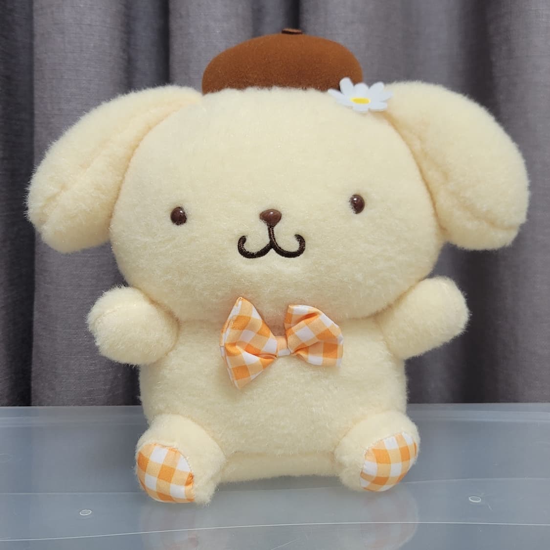 산리오 폼폼푸린 플라워체크 인형 25cm 중형 봉제인형 정품 상품이미지1