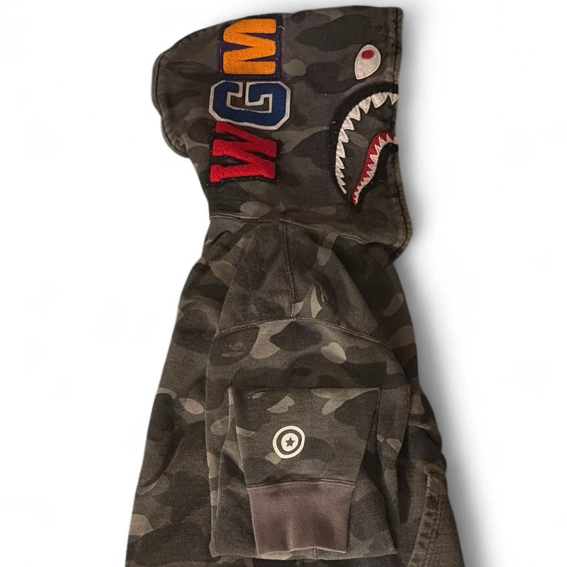 베이프 세퍼레이트 샤크 후드집업 블랙 블루 상품이미지5