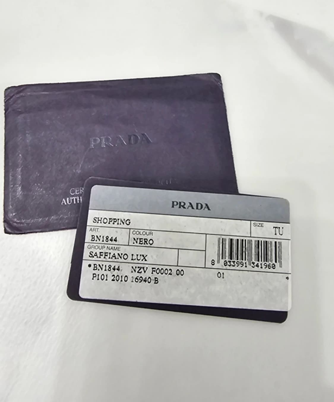 정품 프라다 사피아노 럭스 BN1844 블랙 토트백 상품이미지10