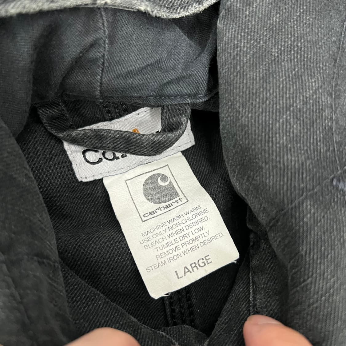 칼하트 로고 오리지널 OG 데님 포켓 후드 워크 자켓 상품이미지5
