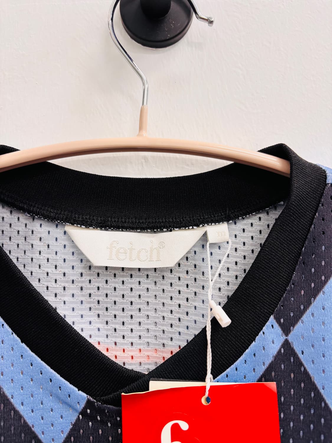 [새상품] 페치(fetch) 다이아몬드 패턴 메쉬 저지 블랙/블루 상품이미지2