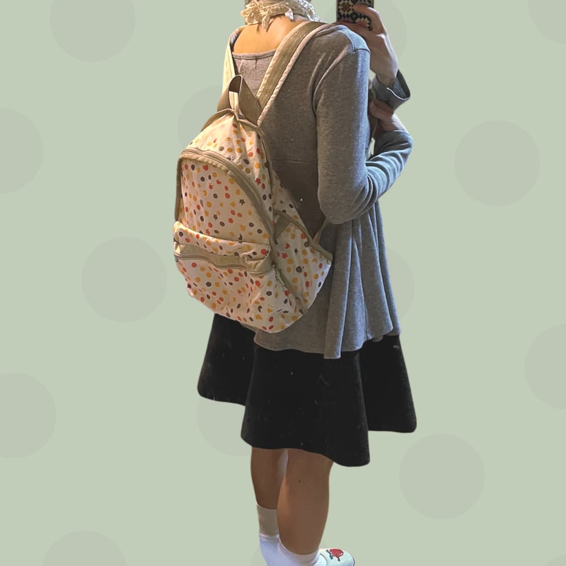 츠모리 치사토x레스포삭 고양이 땡땡이 백팩 상품이미지2