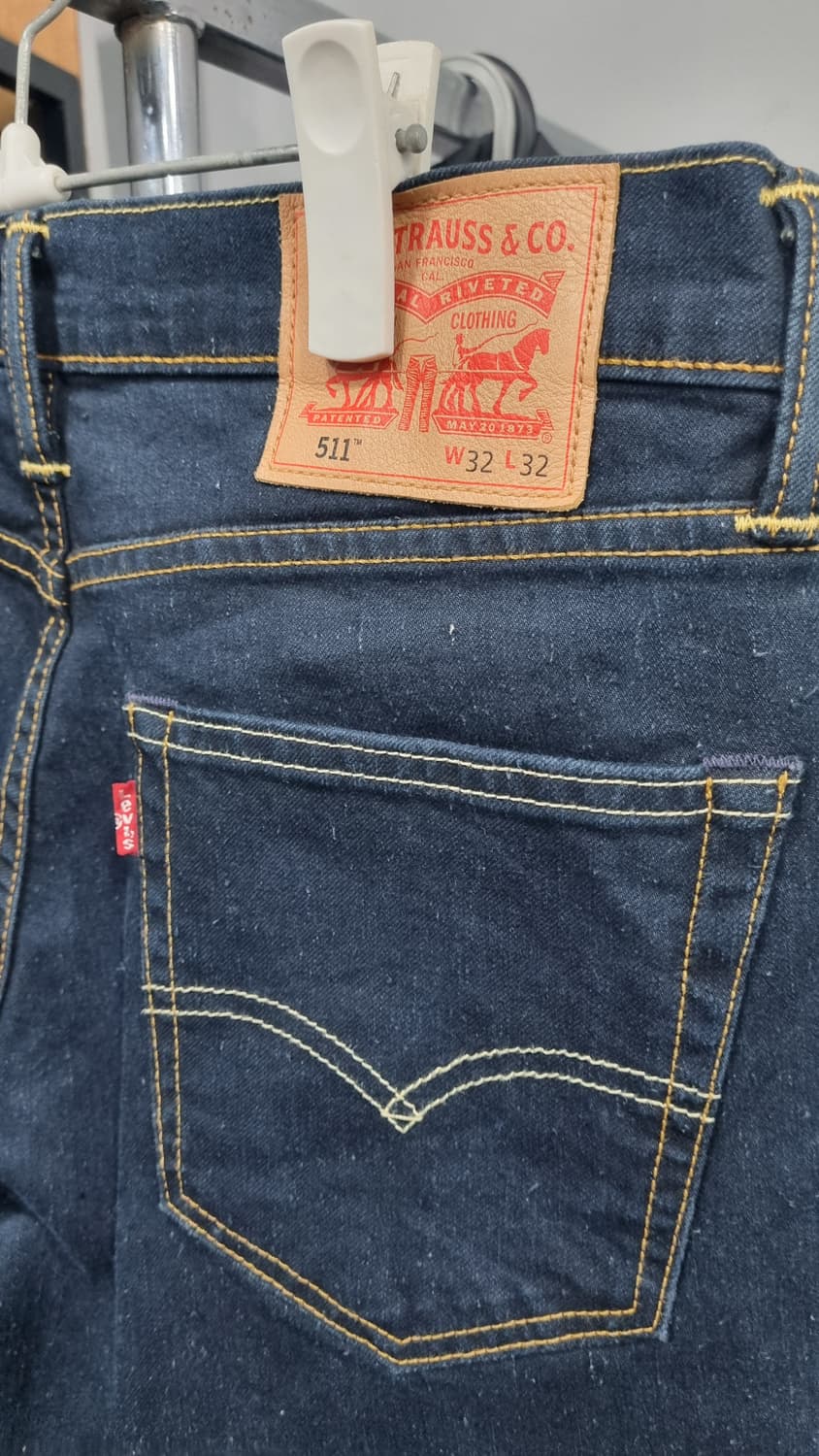 리바이스 슬림(511) 진청 윈터 데님진(안감기모) 32사이즈 상품이미지3