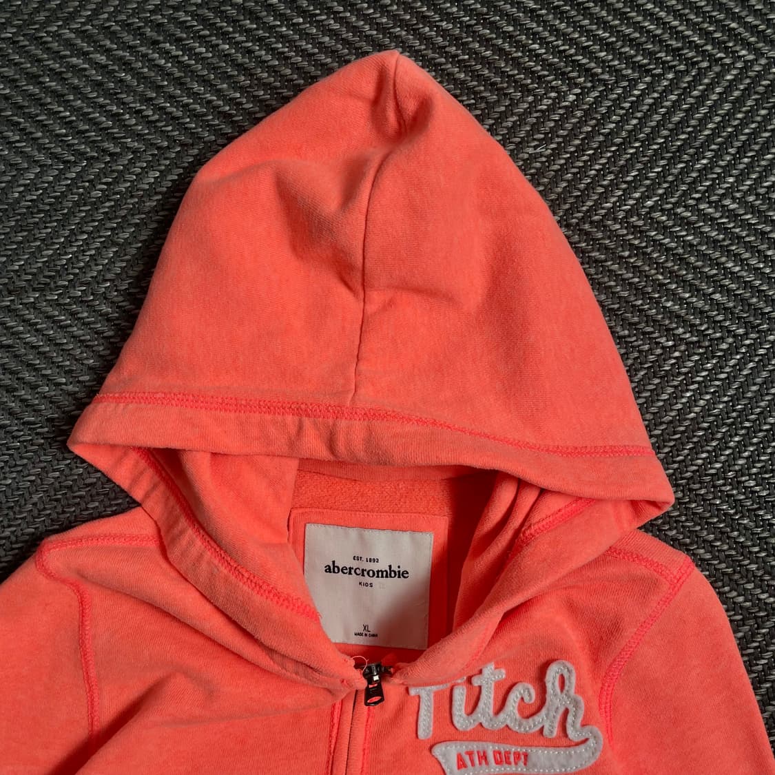 아베크롬비 우먼스 y2k 자수로고 후드 집업 피치 y 4597 상품이미지5