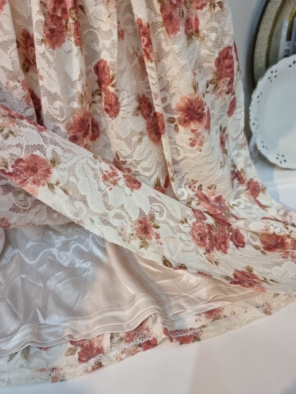 LIZ LISA 리즈리사 로즈 레이스 오버레이 원피스 상품이미지5