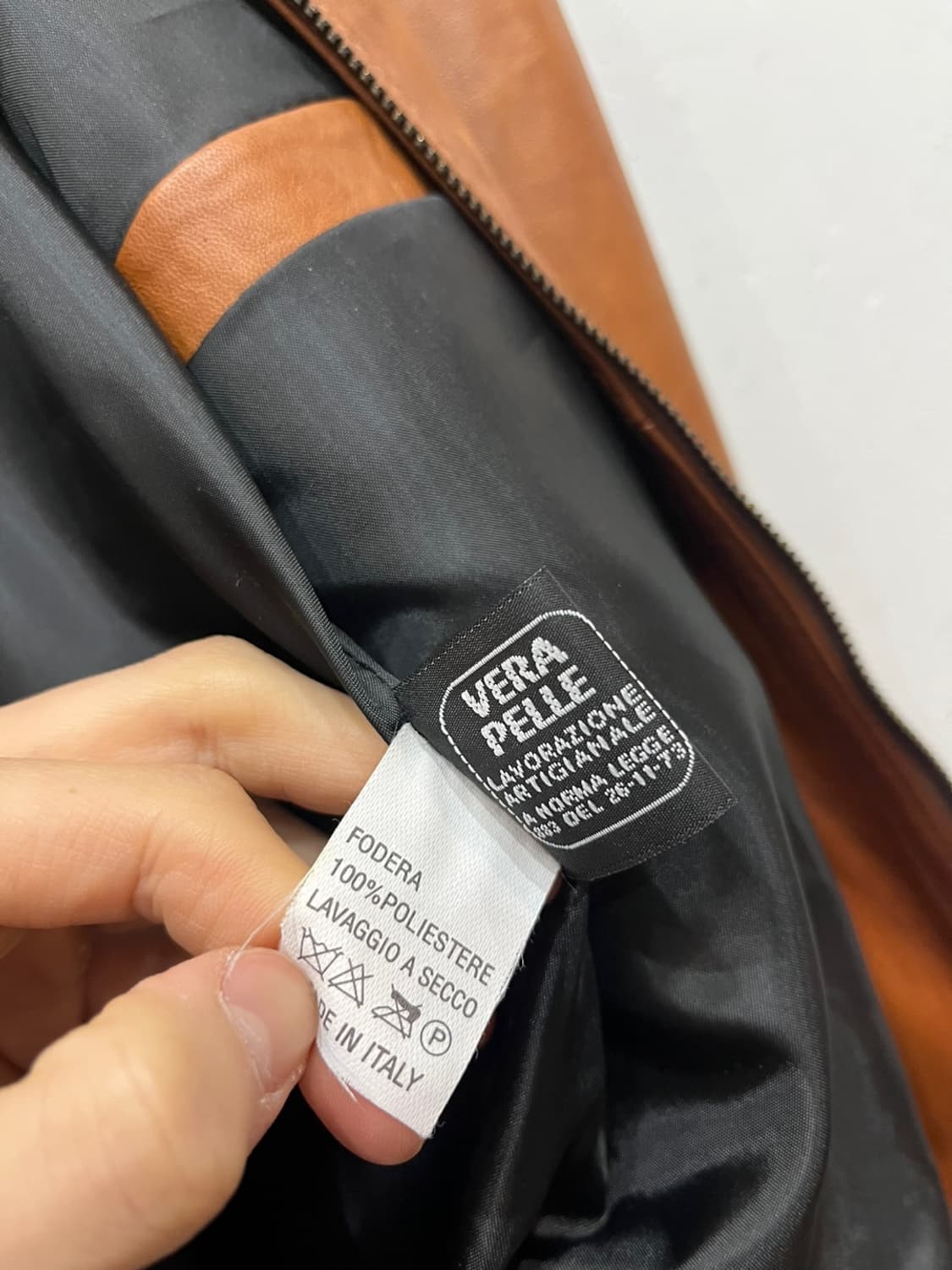 VERA PELLE 베라펠레 레더 바이커 자켓 Made in ITALY 상품이미지9
