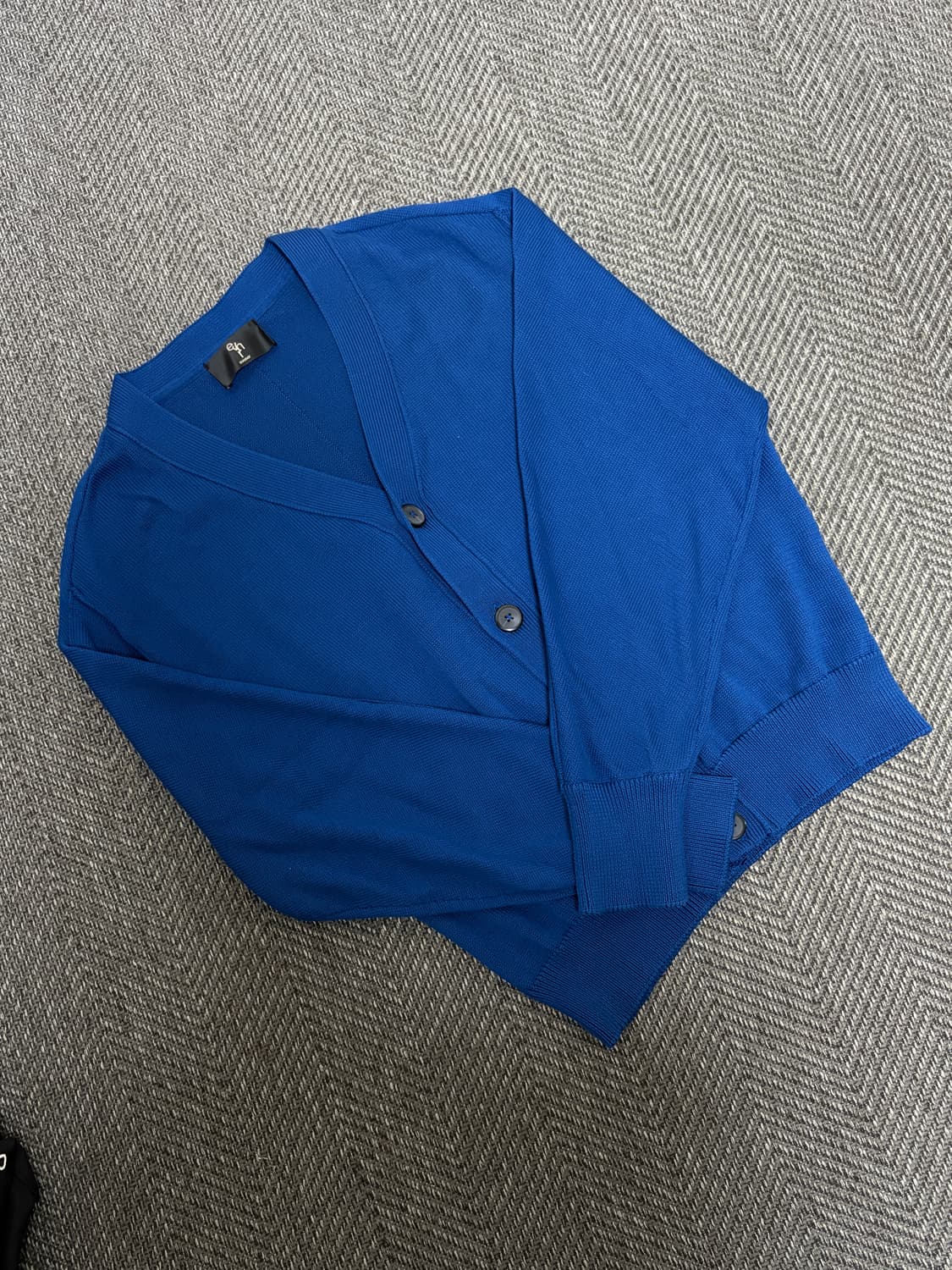 에비너 크롭가디건 블루 2사이즈 상품이미지1