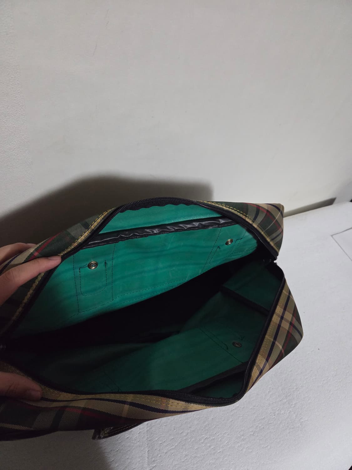 Maeng Ho 체크 보스턴백 상품이미지4