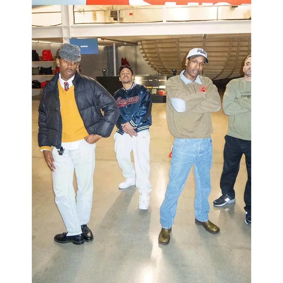 빈티지 FDJC 소방서 데님패치 하프집 스웻셔츠 상품이미지4