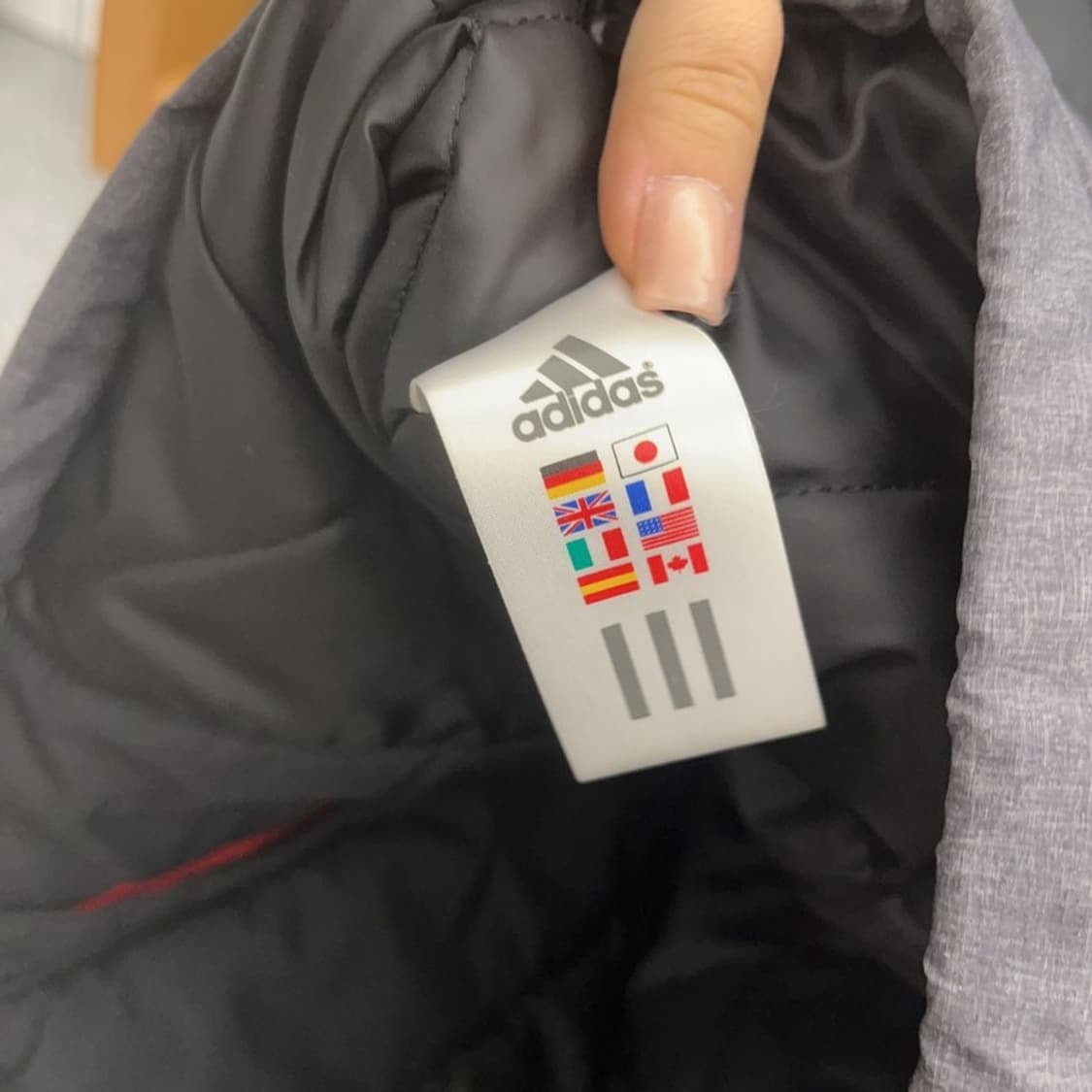 아디다스 포모션 블랙 그레이 배색 패디드 점퍼 95 C06506 상품이미지6