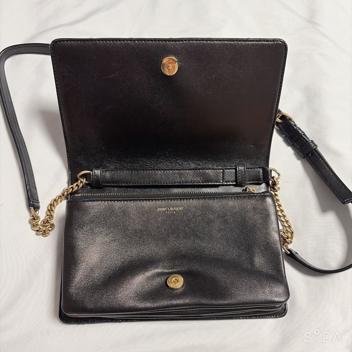 생로랑 블랙 퀼팅 체인 크로스백 상품이미지8