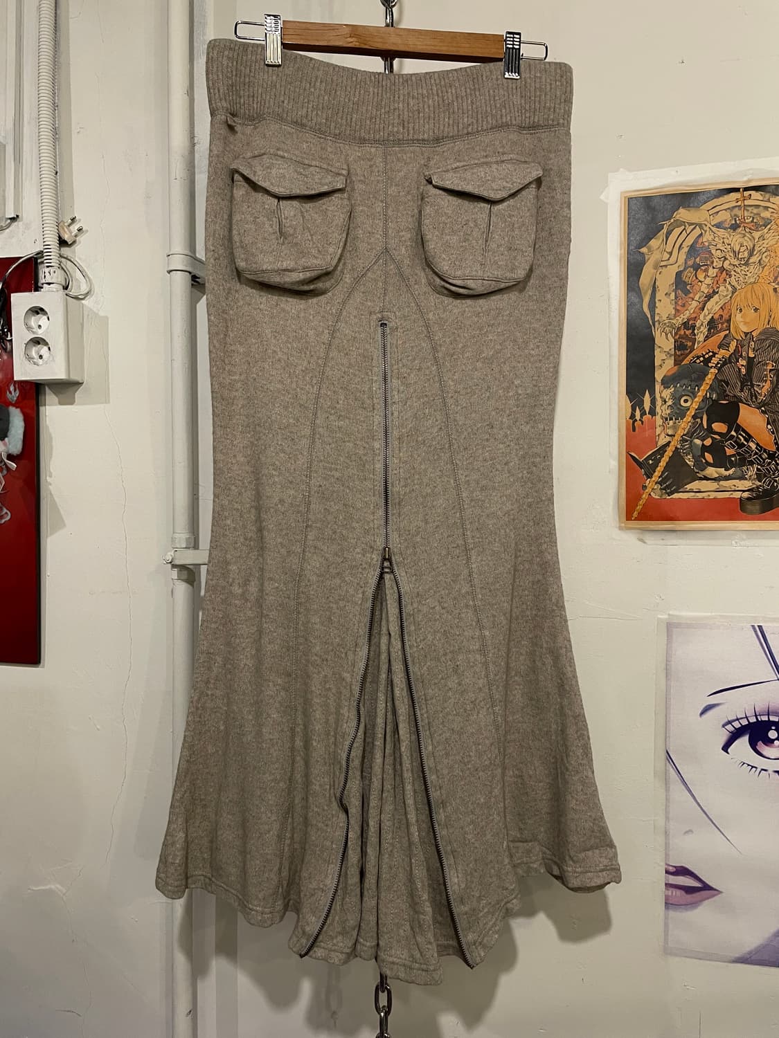 g.o.a 고아 입체포켓 오트밀 지퍼스커트 갸루 y2k 상품이미지6