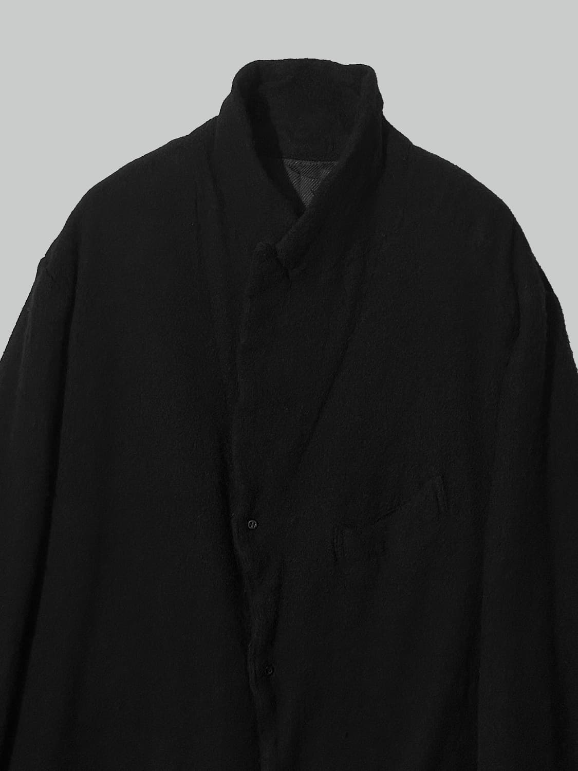 꼼데가르송 옴므 플러스 사선 축융 울 롱코트 상품이미지6