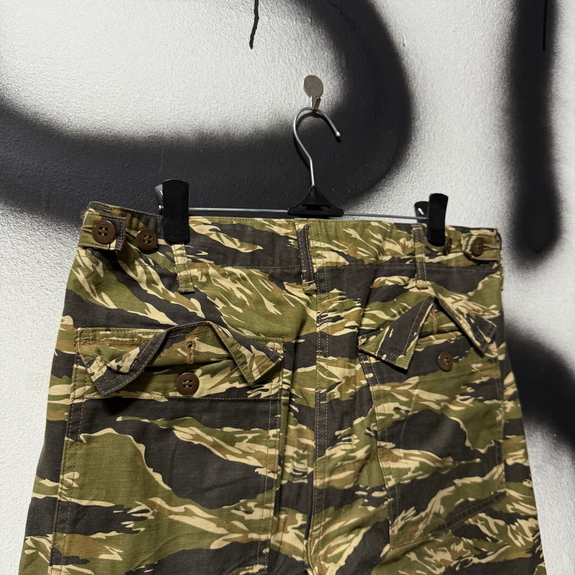 VTG 빈티지 밀리터리 타이거 카모 립스탑 와이드 팬츠 상품이미지5