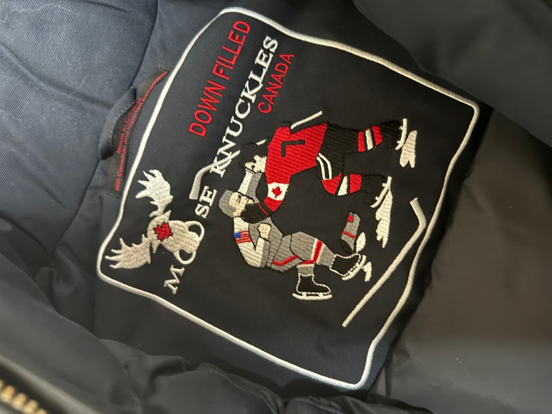 무스너클 스틸링 패딩 네이비 새제품 상품이미지3