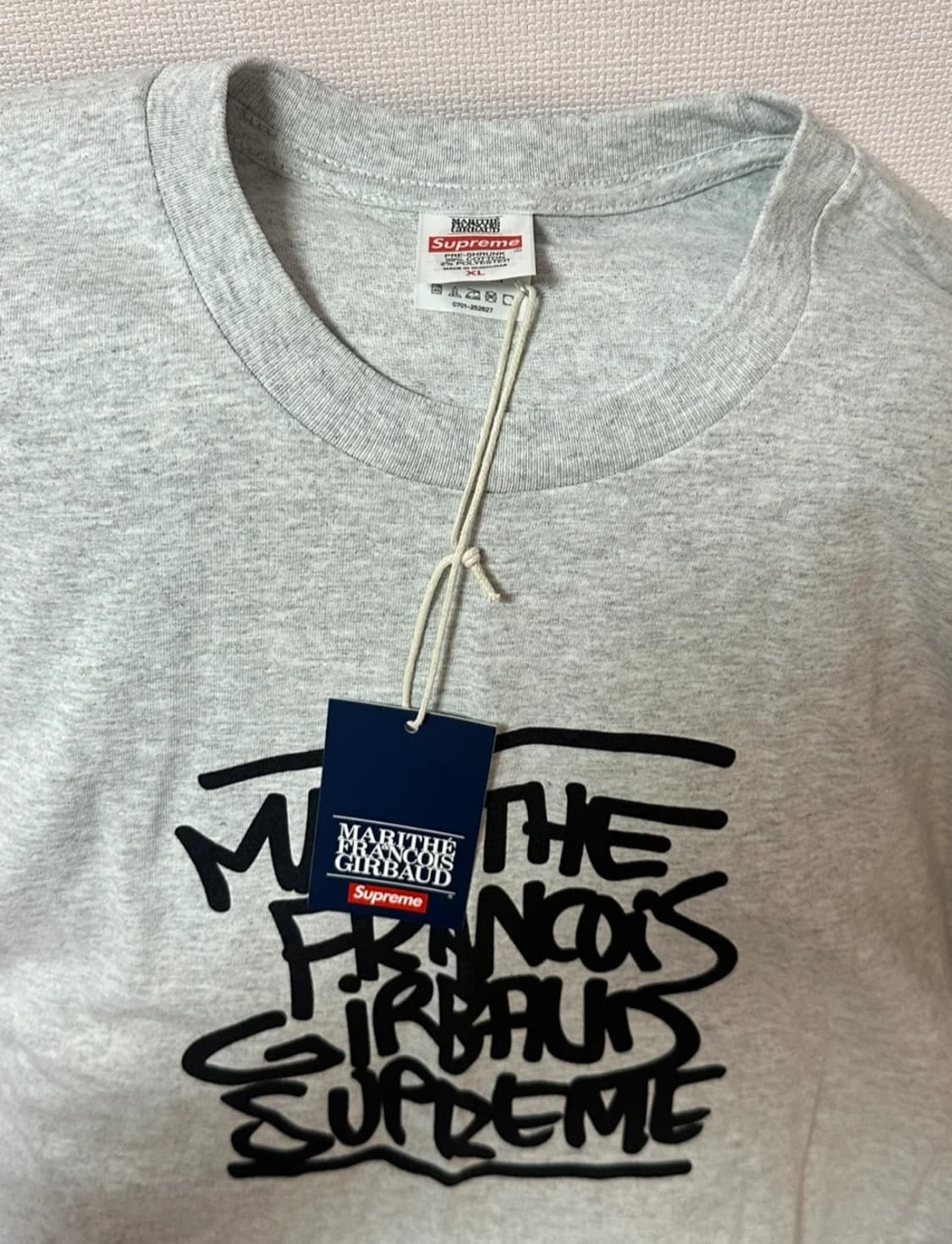 [XL/Gray] 슈프림x마리떼 프랑소와 저버 콜라보 반팔 상품이미지2