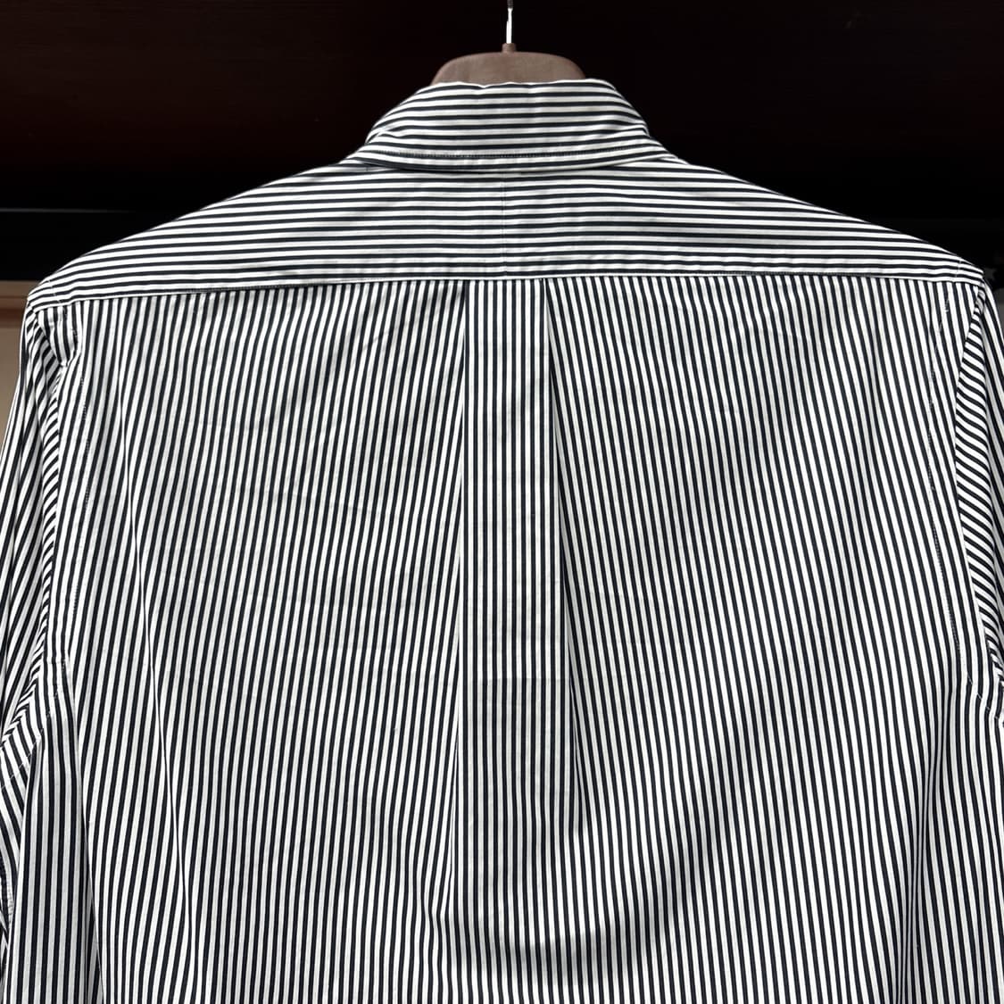 90s 폴로 랄프로렌 클래식 슬림 스트라이프 버튼다운셔츠 블랙 N1165 상품이미지5