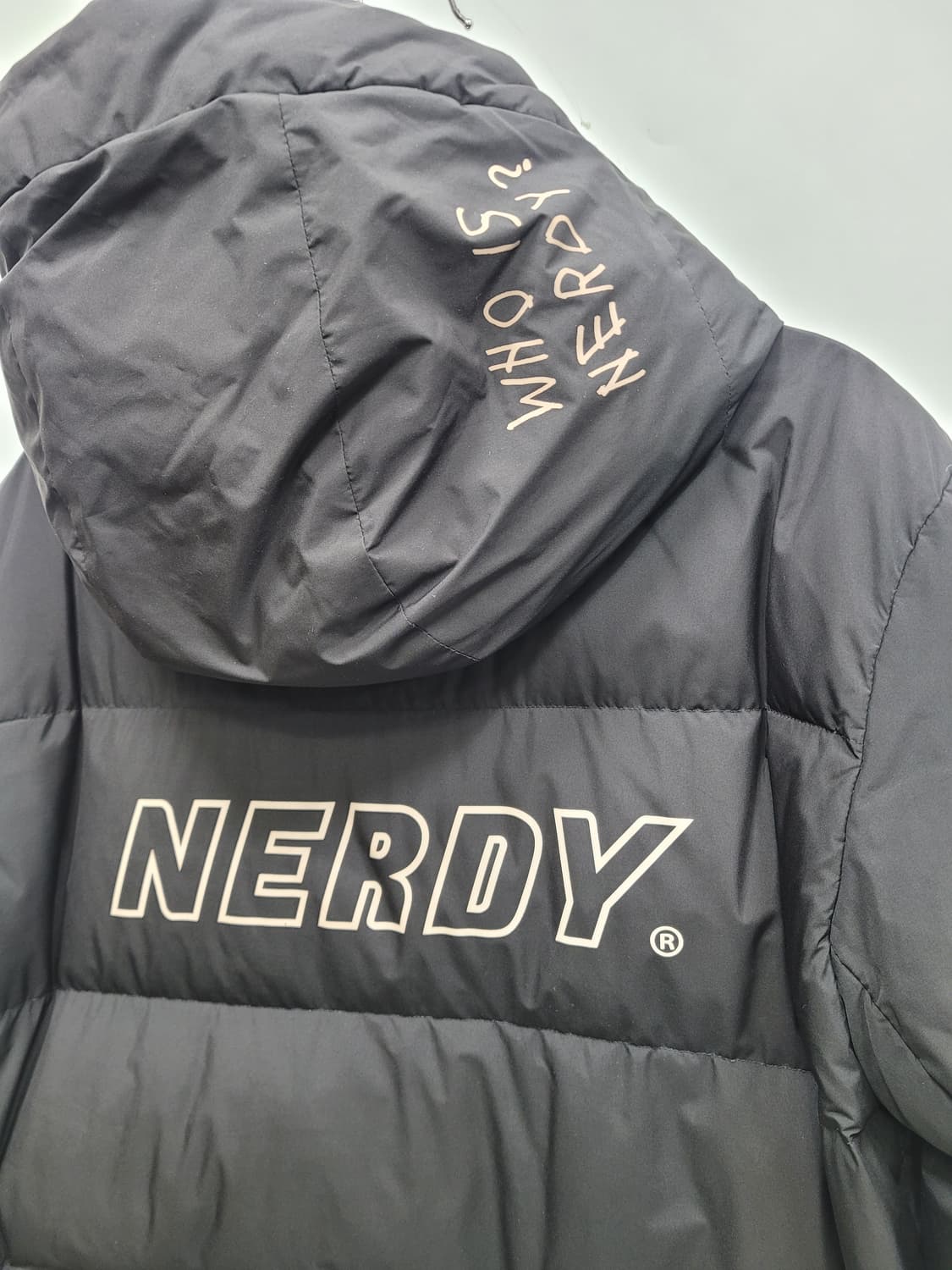 NERDY 널디 백로고 후드 다운 롱 패딩 / S
 상품이미지4