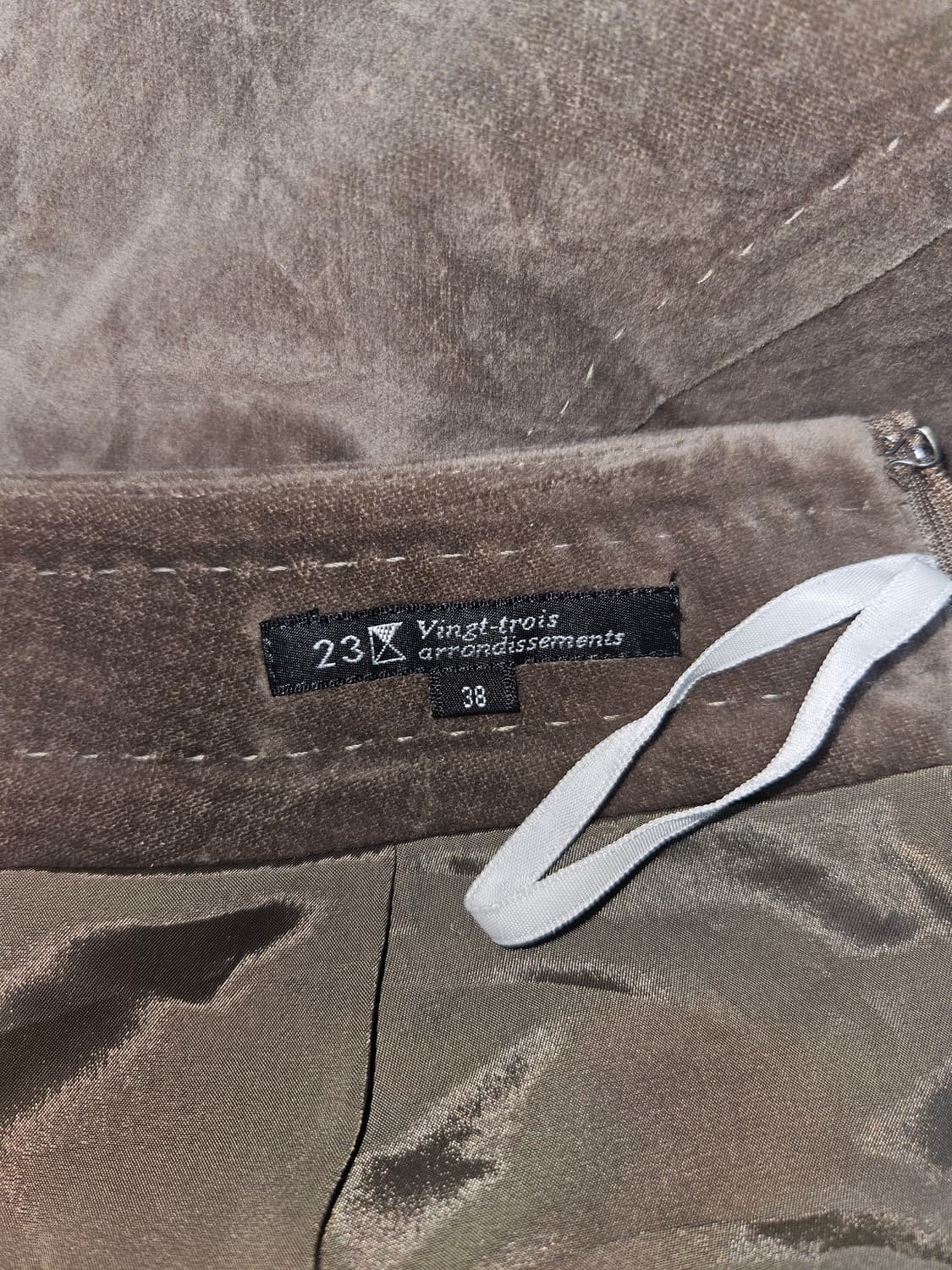 vintage trois 시나몬브라운 앙고라 벨벳 스커트  상품이미지5