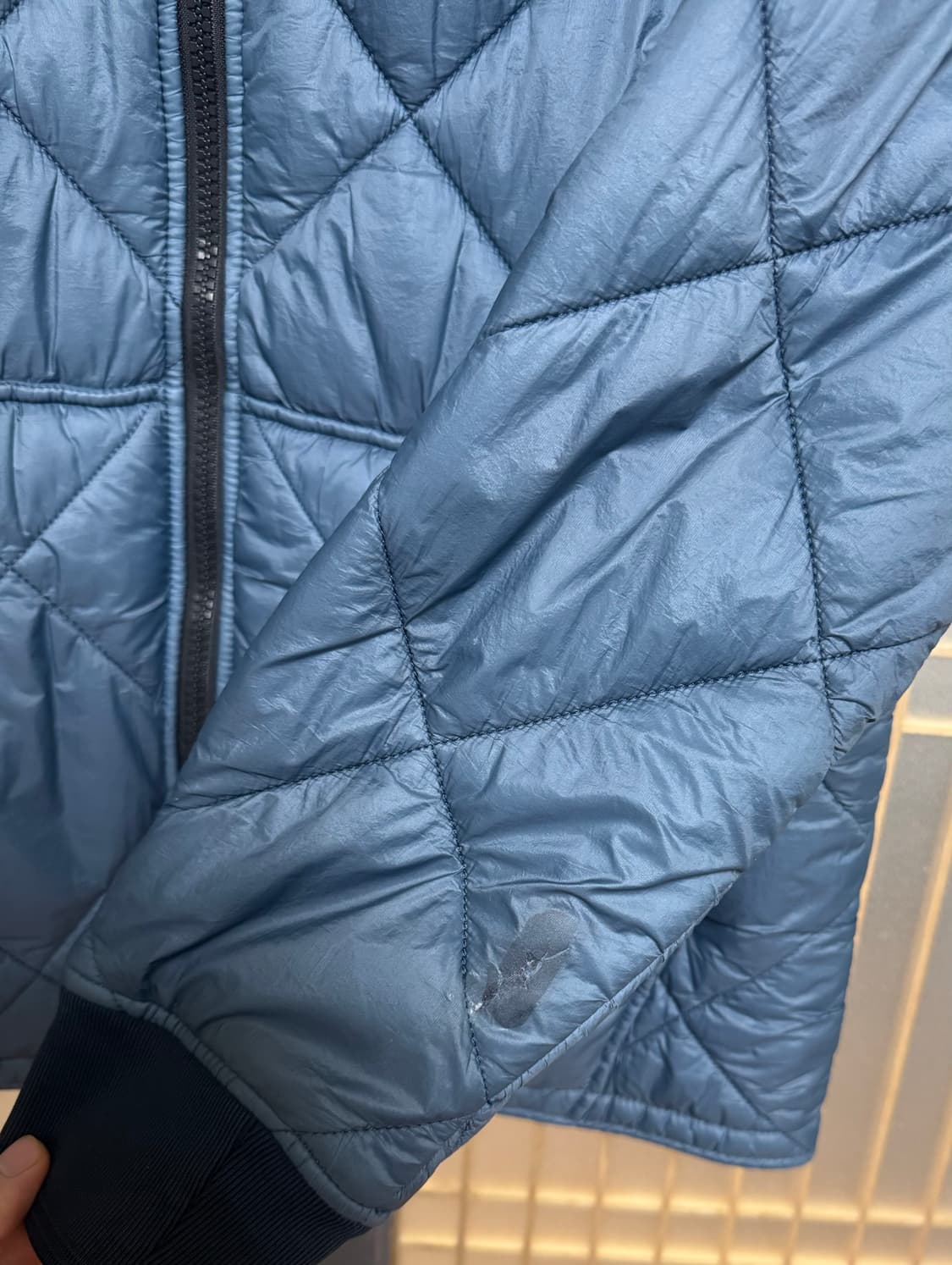 [XL]스톤아일랜드 마이크로얀 퀄팅패딩 틸색상 상품이미지6