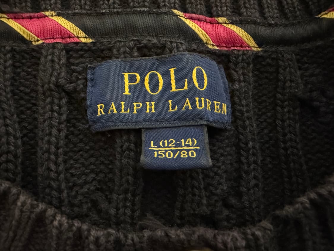 폴로 케이블 니트 가디건 네이비 상품이미지2