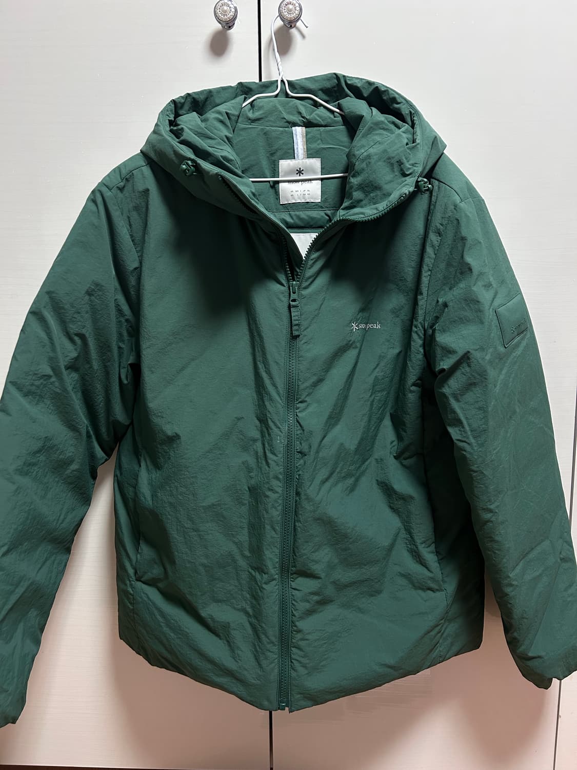 스노우피크 랜드후드 경량 패딩 L (105) 그린 상품이미지6