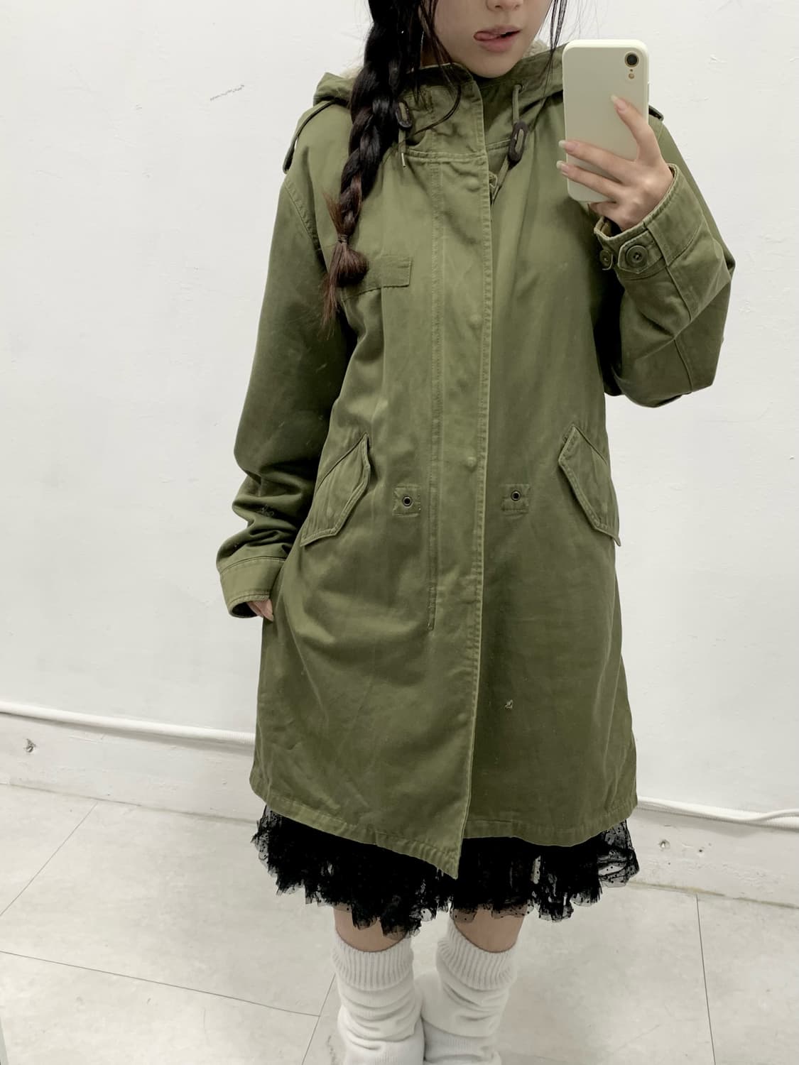 y2k 롱 야상 자켓 상품이미지4