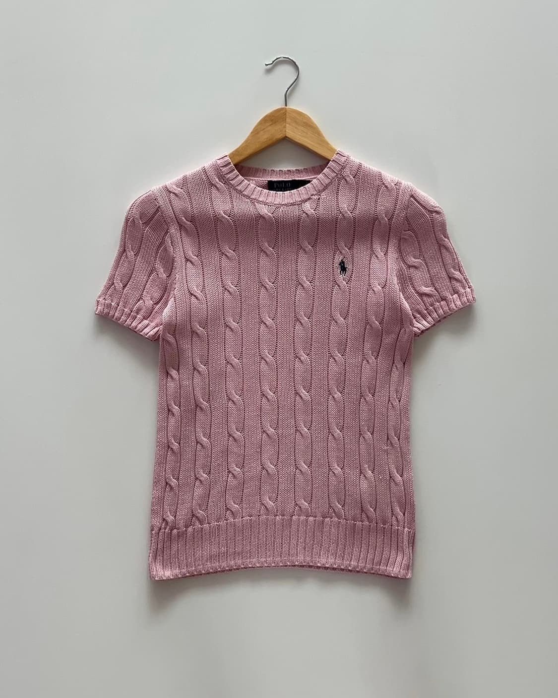 Polo Ralph Lauren 여성 꽈배기 반팔 니트 S 상품이미지1